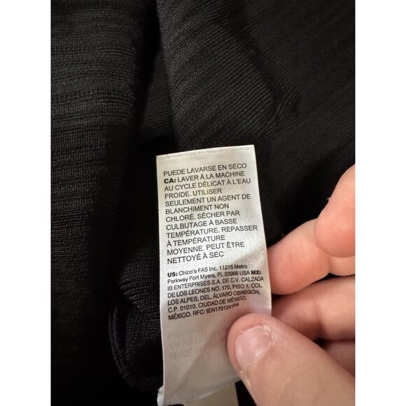 Chico's Ribbed Duster Cardigan Pockets Button Front Long Sleeve Women 2 Size L - Picture 10 of 11